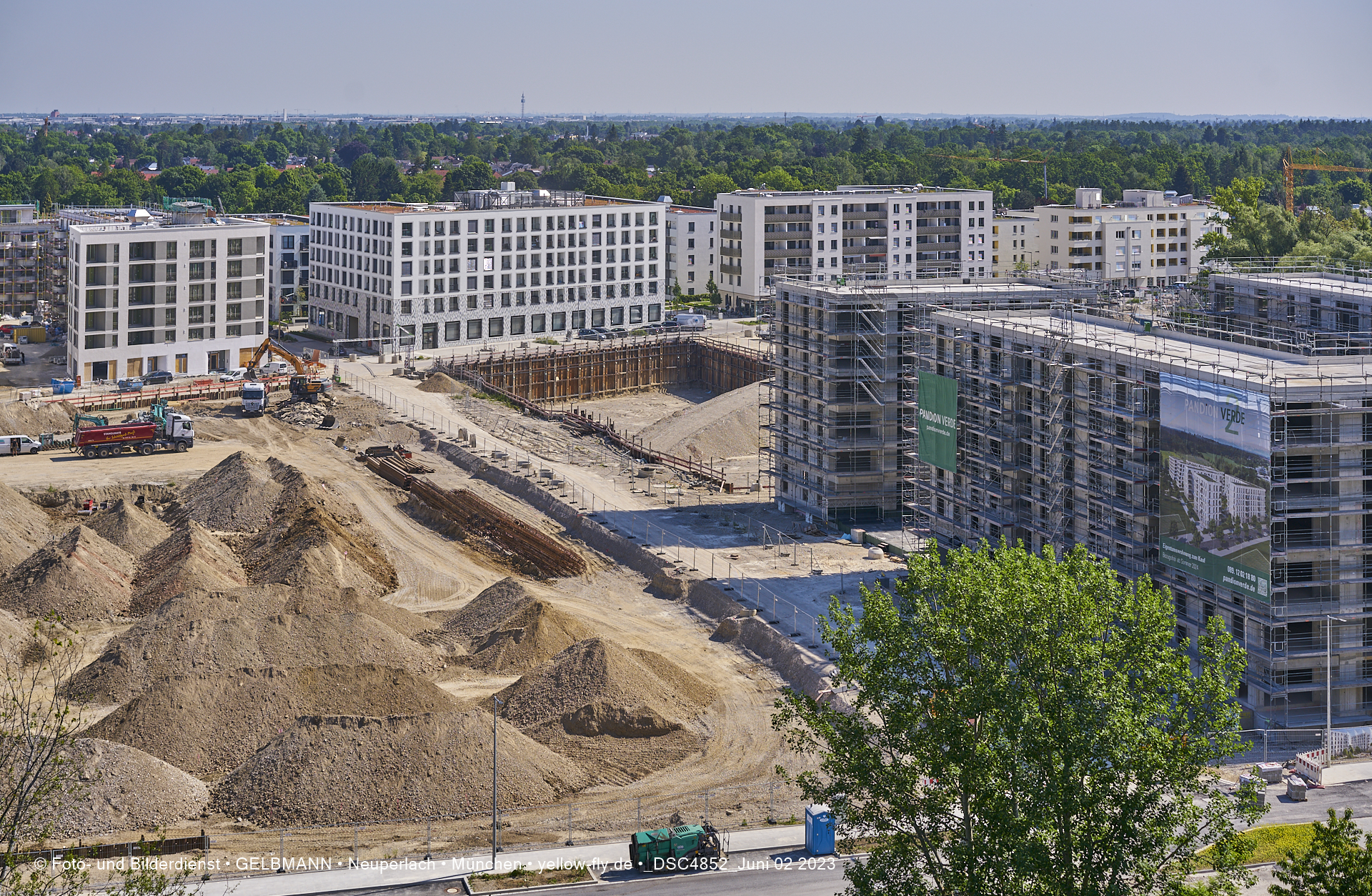 02.06.2023 - aktuelle Fotos von der Baustelle Alexisquartier in Neuperlach in München 02.06.2023 - aktuelle Fotos von der Baustelle Alexisquartier in Neuperlach in München